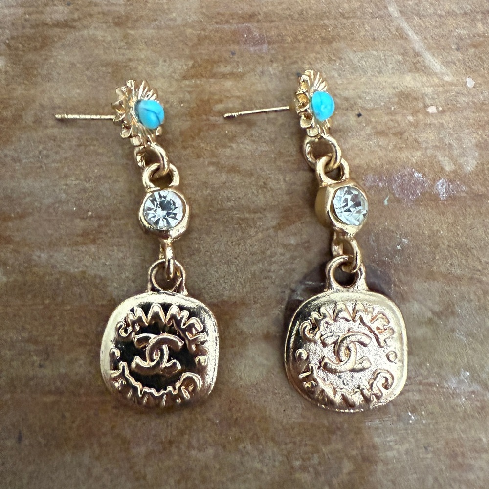 Chanel? Gold Dangle Earrings
